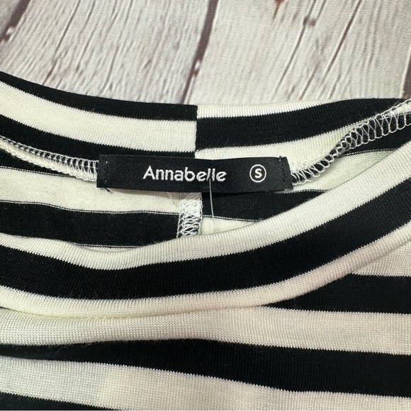 NWT Annabelle boutique Stripe high low tunic knit top sz S twist front - Picture 6 of 8